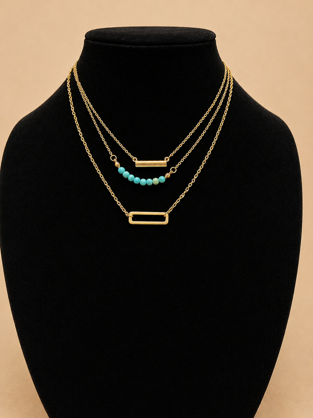Gold/Turquoise 3 Piece Set