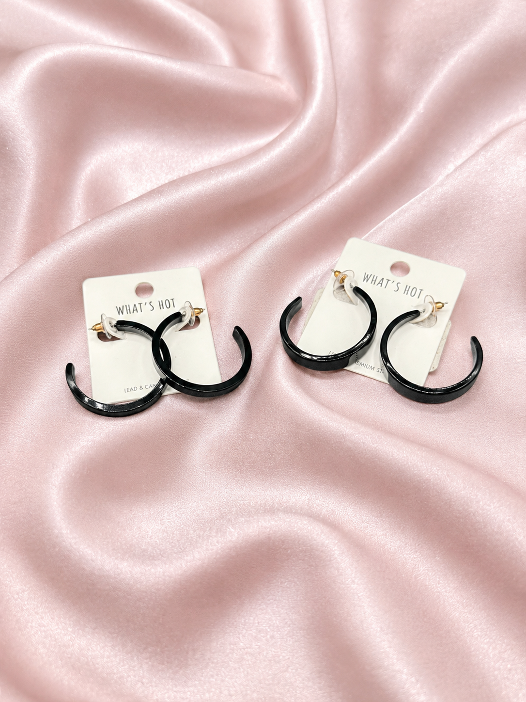 Black Hoop Earrings