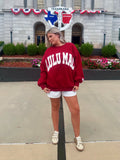 LULU MAC Maroon/White Sweater