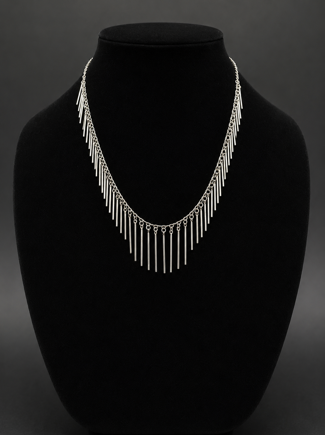 Silver Fringe Necklace