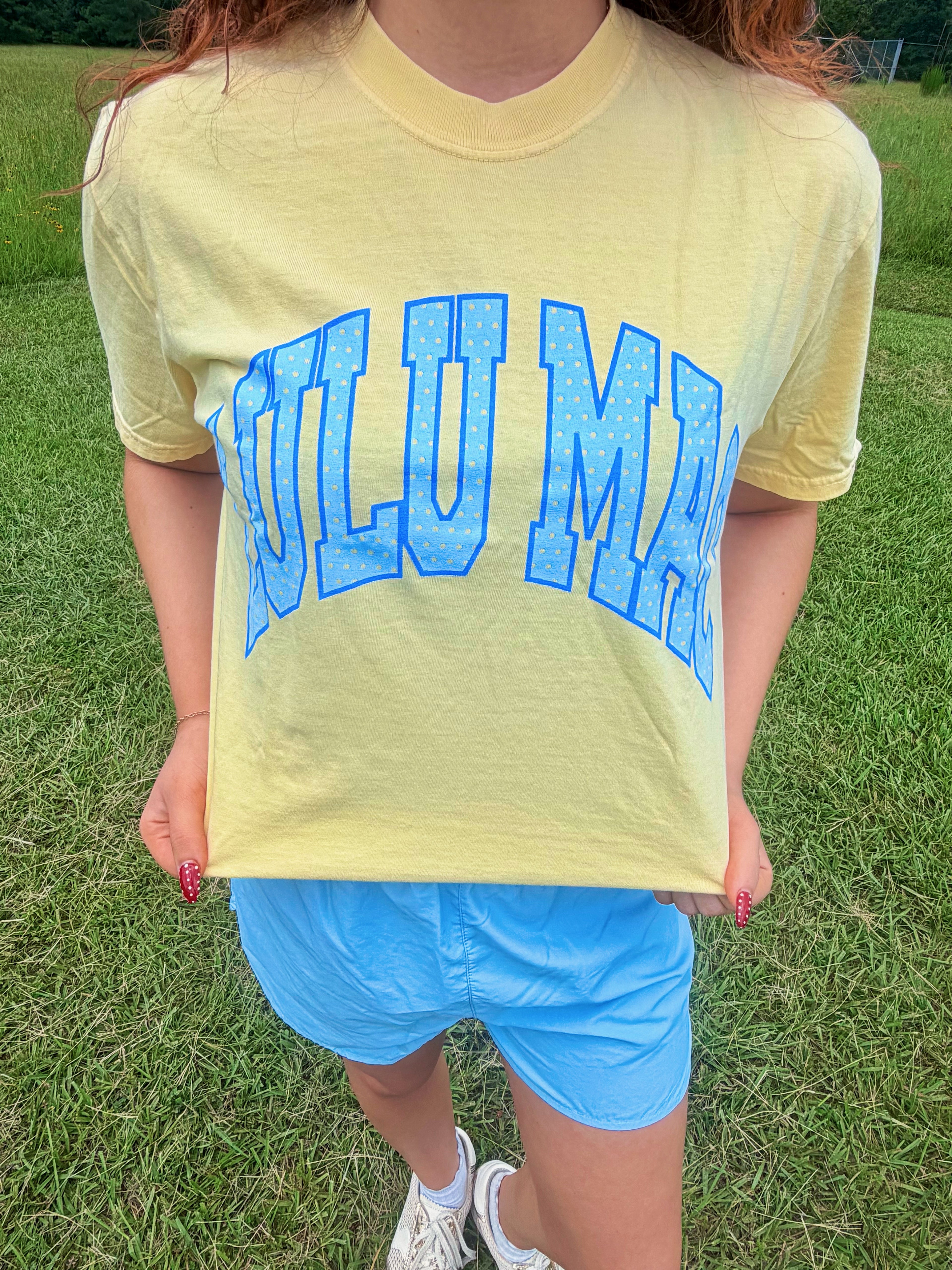 LULU MAC Blue Polka Dot Tee