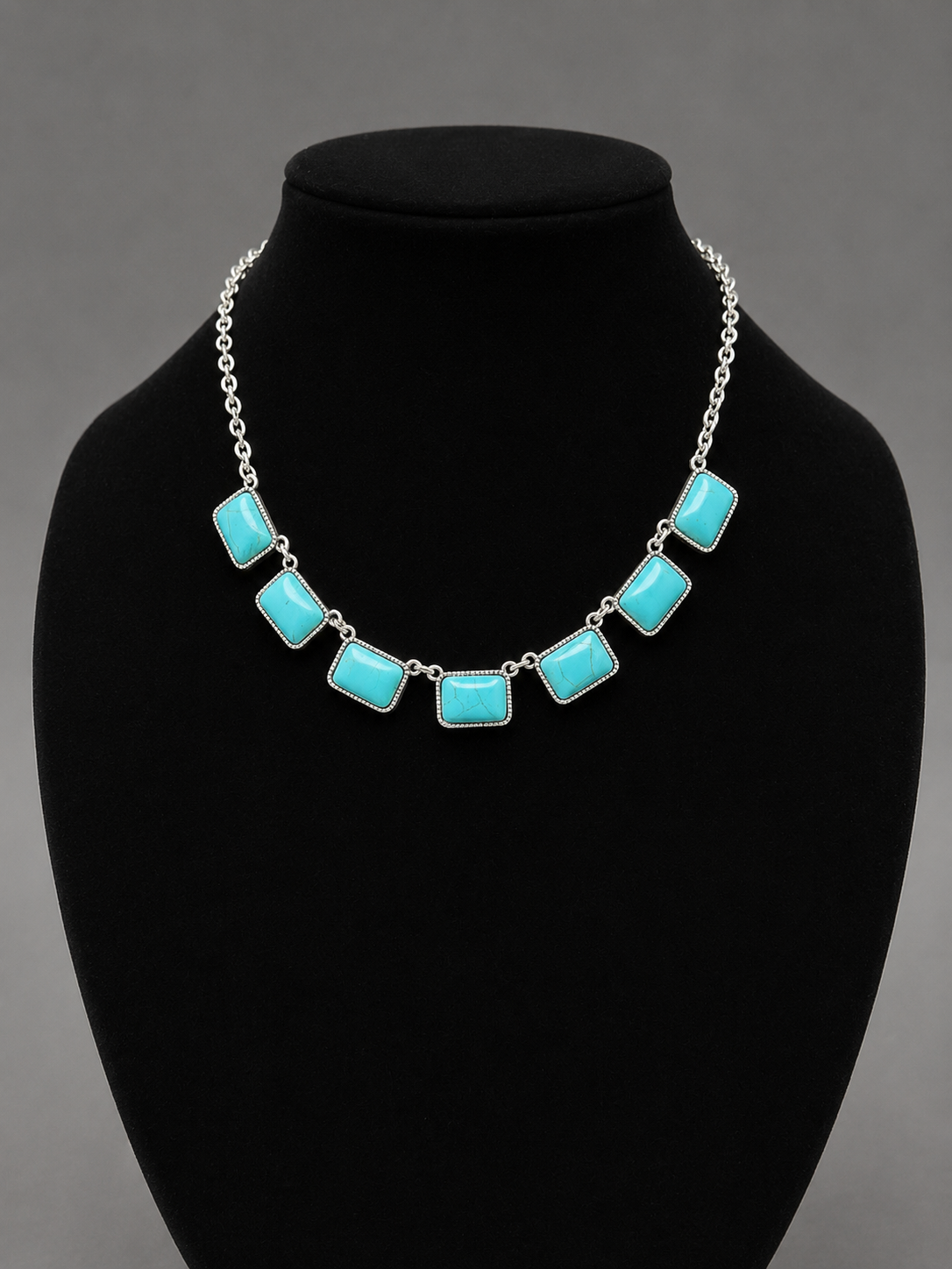 Silver/Turquoise Stone Necklace