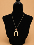 Multi Crystal/Gold 32" Necklace