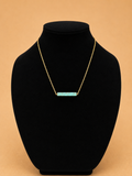Turquoise Marble Inspired on Gold Chain