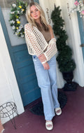 Crochet Knitted Top Cardigan
