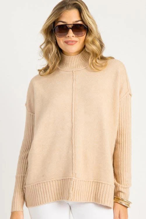 Haven Knit Top in Beige