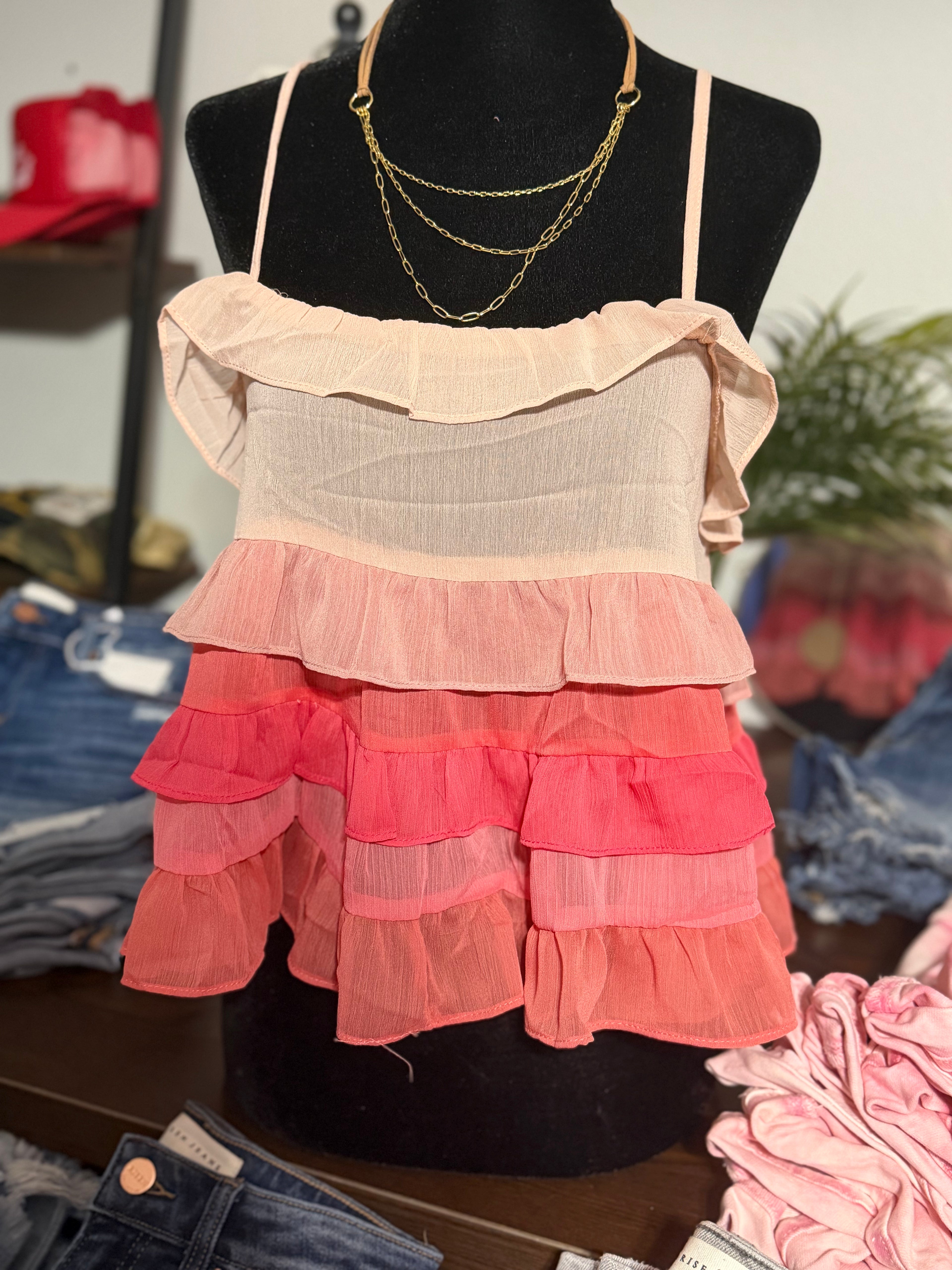 Ruffle Tiered Top