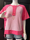 Terry Block Knit Top