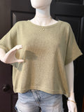 Short Dolman Sleeve Round Neck Top