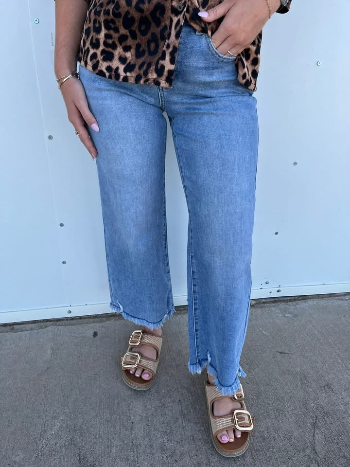 Risen Wide Leg Cropped Jean
