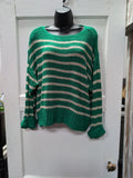 Green/White Knit Sweater