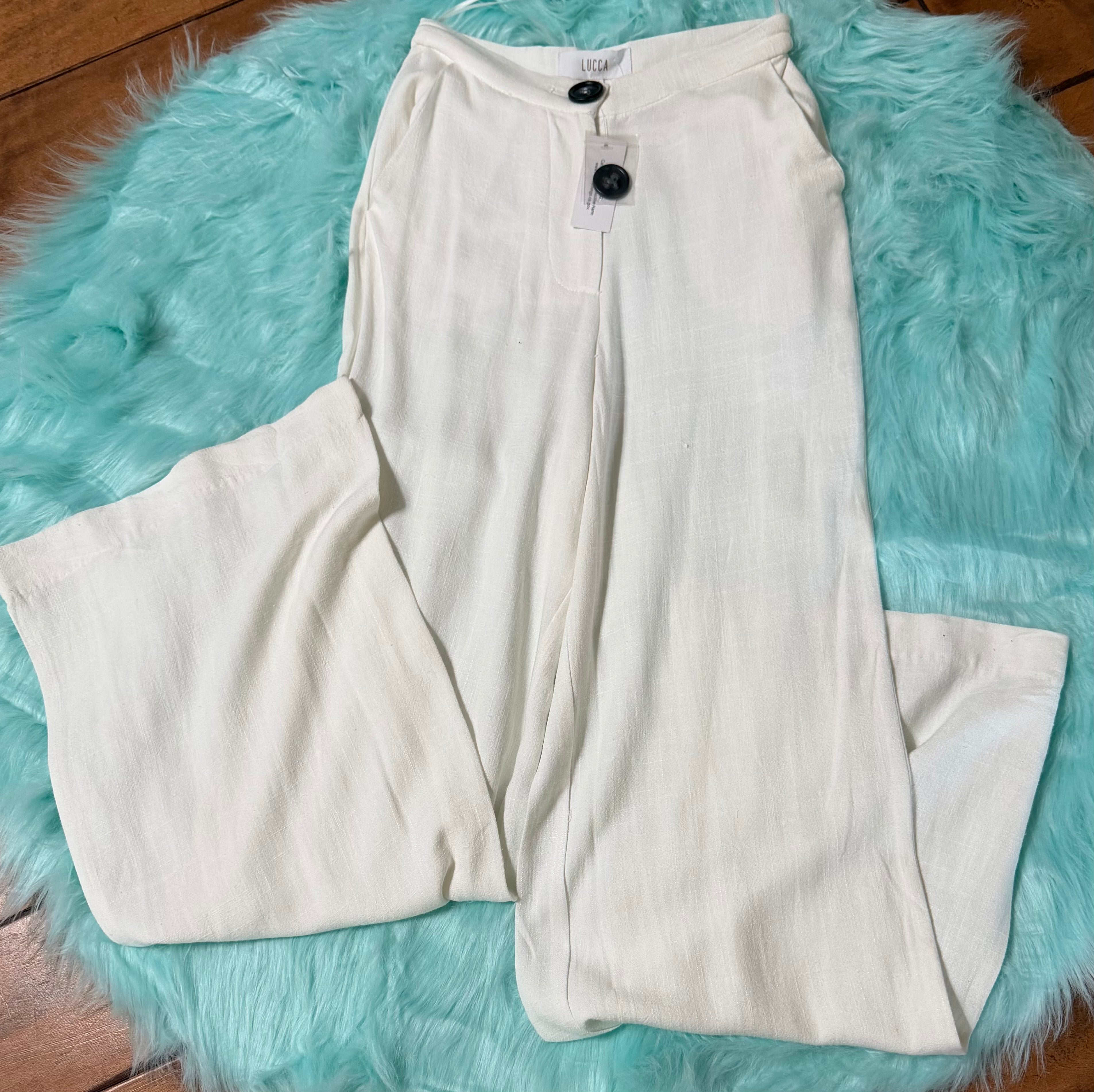 Barefoot and Beachside White Pant