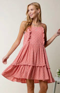 Frilled Baby Doll Dress in Salmon