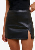 Faux Leather Mini Skort