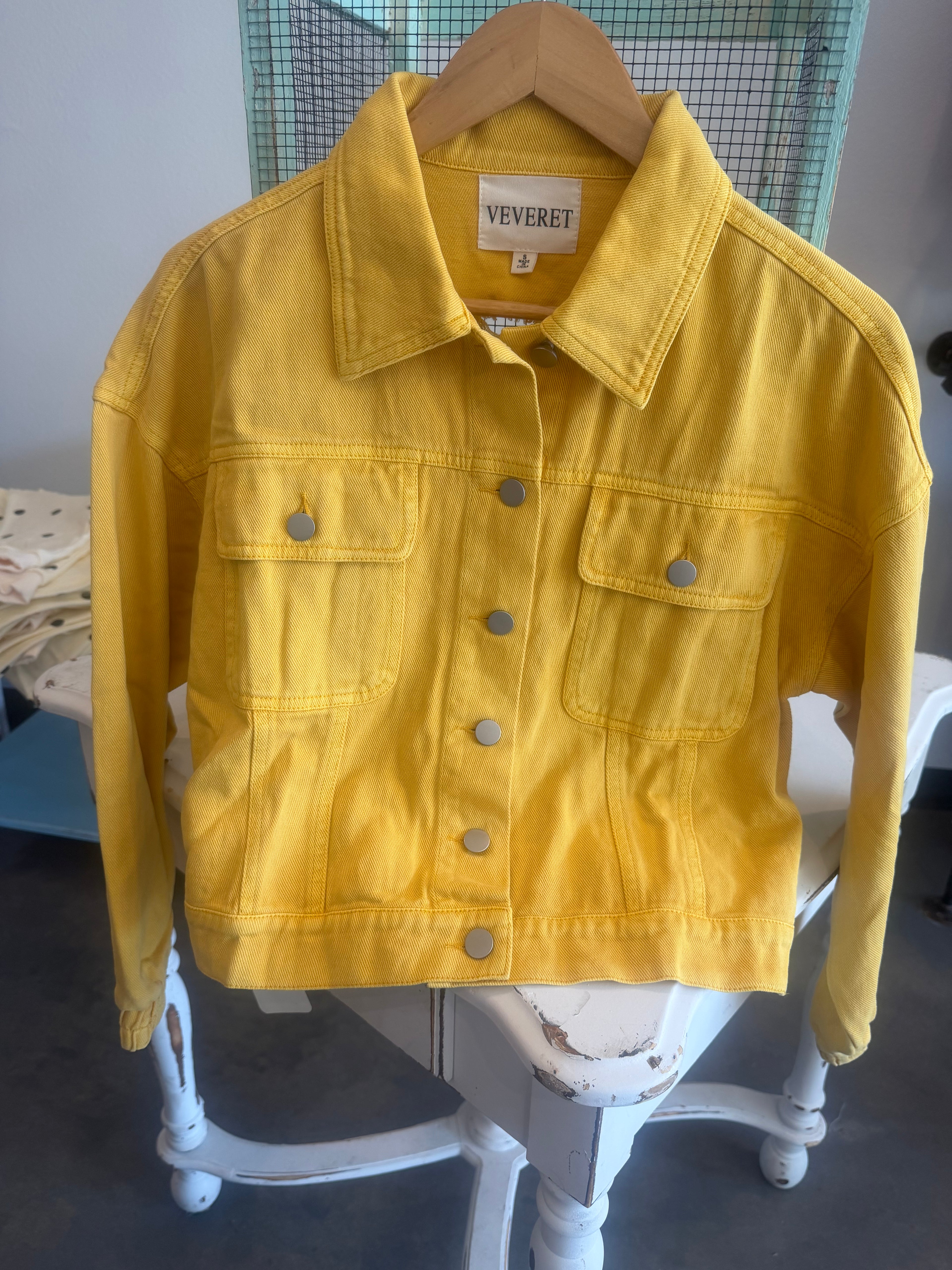 Rhinestone Fringe Back Denim Jacket