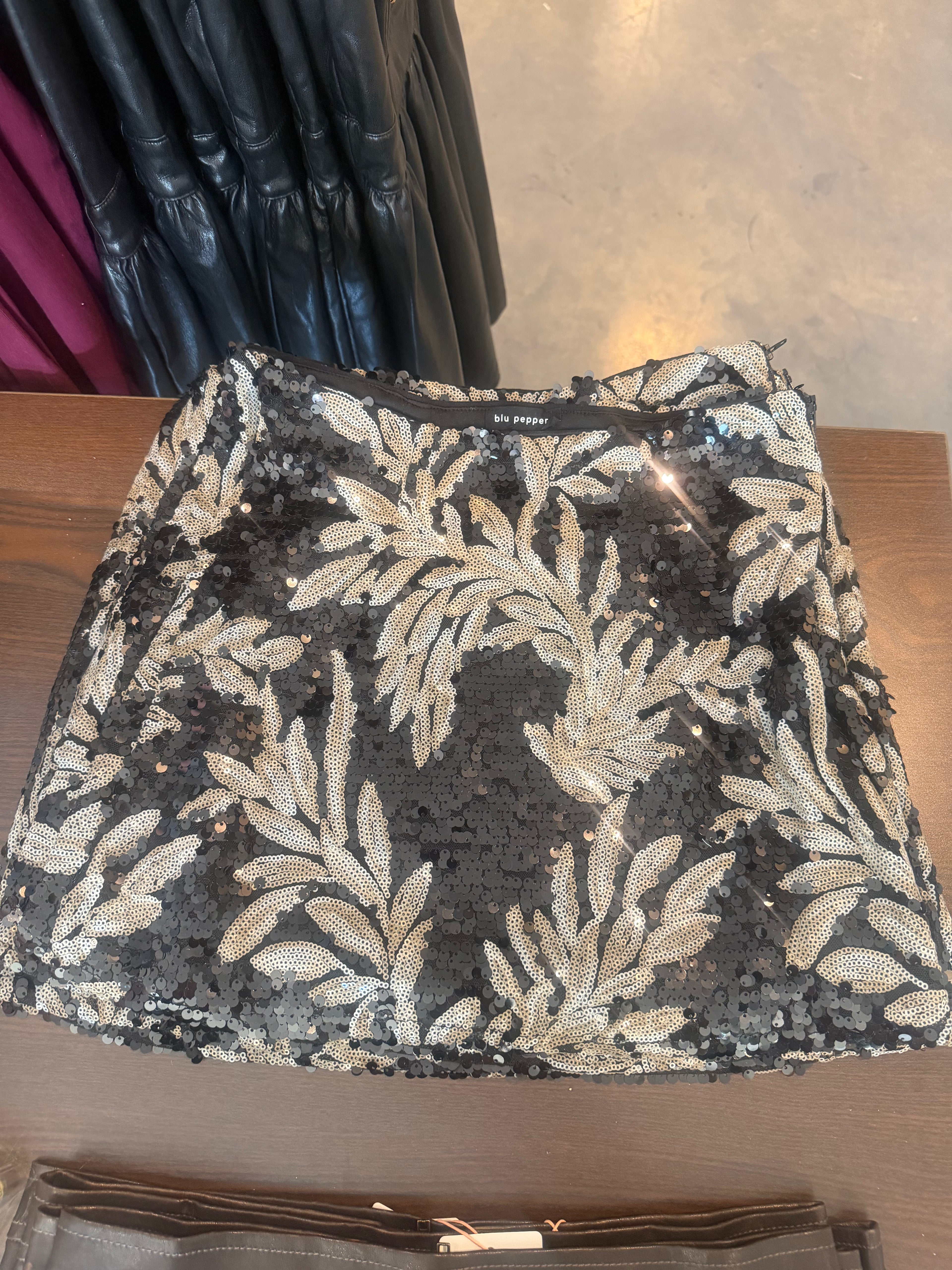 Sequin Zipper Side Mini