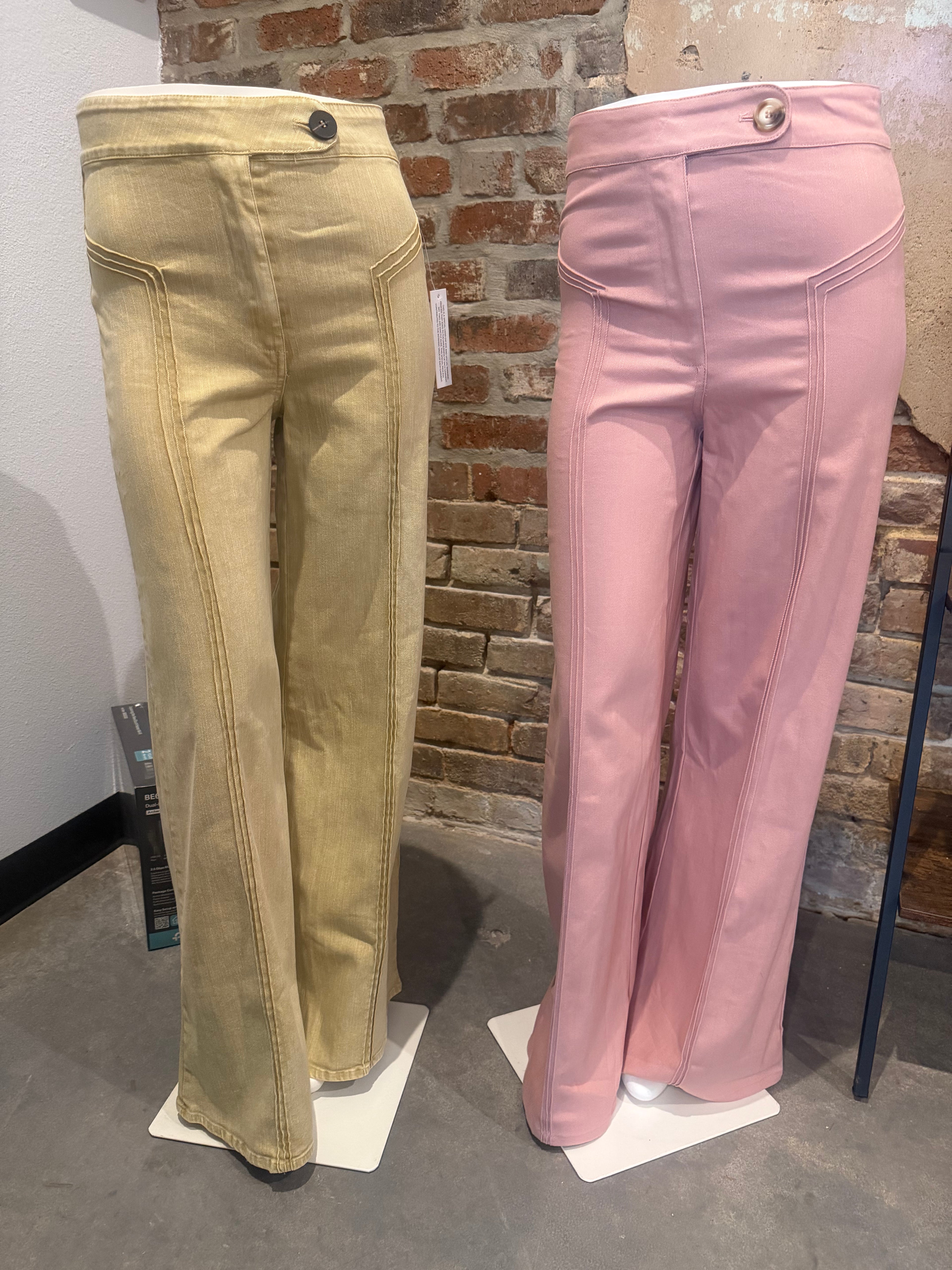High Waist Flare Blush
