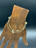 Gold/Green 3 Piece Bangle Set