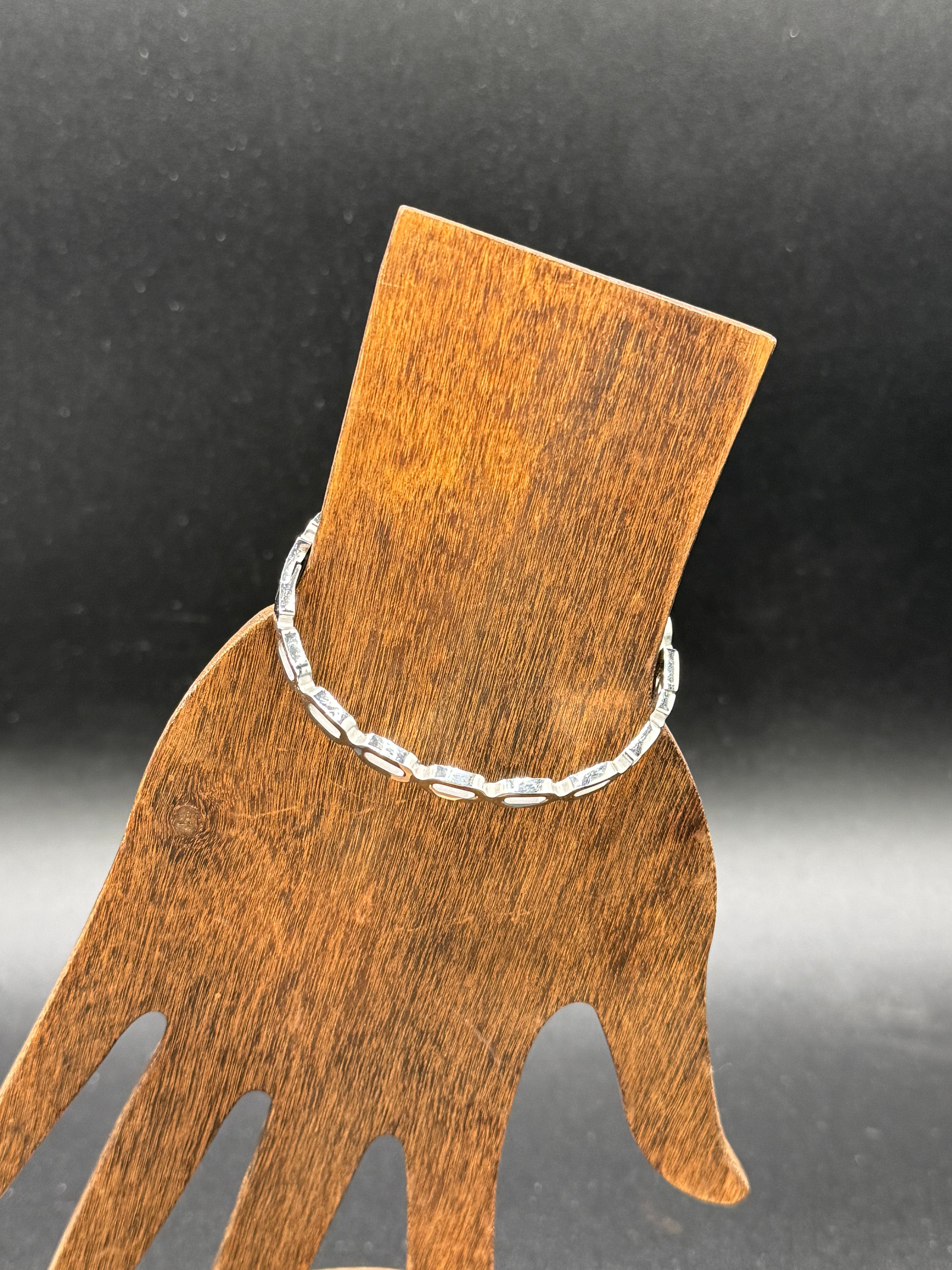 Woven Silver Bangle