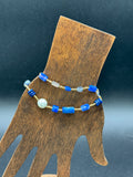 Blue/Gold Beaded Set
