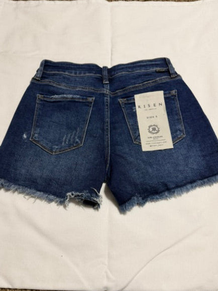 Mid Rise Button Down Shorts