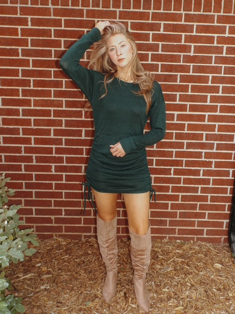 Long Dolman Sleeve Knit Dress