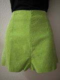 Rhinestone Shorts Green