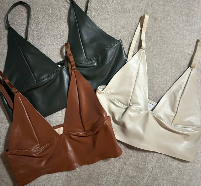 Vegan Leather Bralette