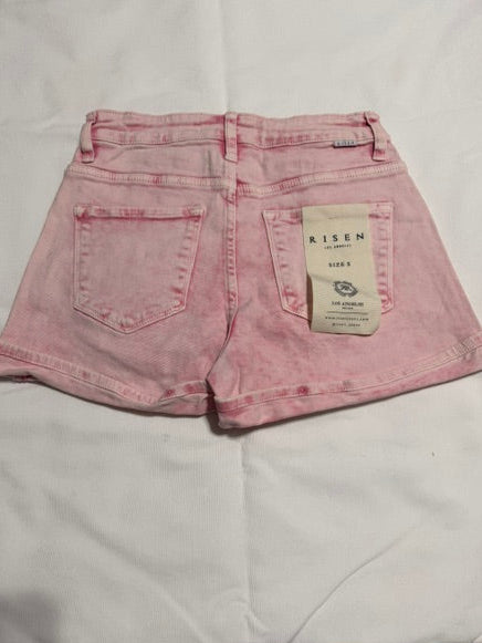 High Rise Acid Pink Shorts