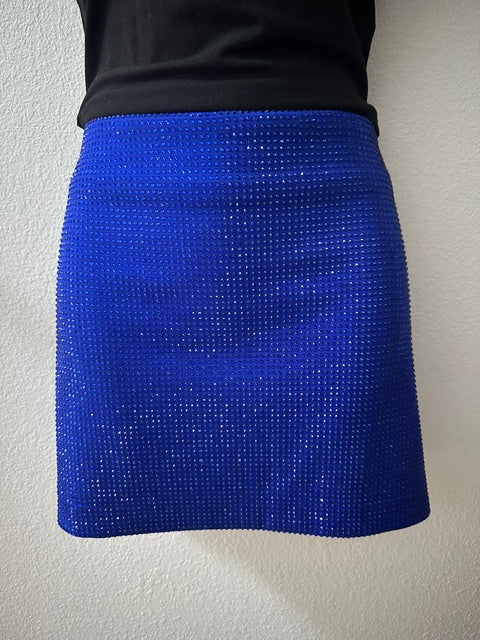 Blue Rhinestone Skirt