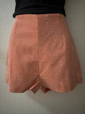 Orange Rhinestone Shorts